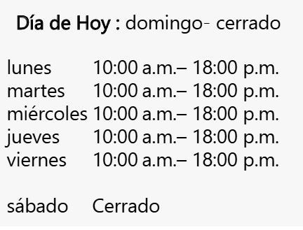 Horario de atención de L'kaprina